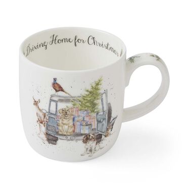 Wrendale Designs Driving Home for Christmas Mug